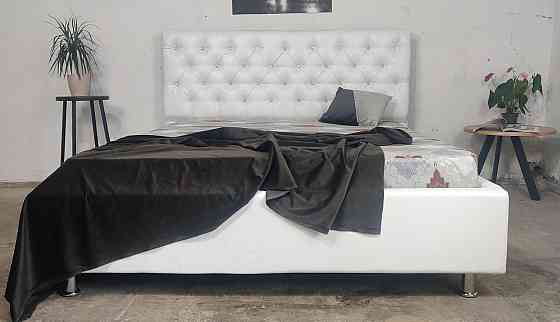 Ліжко BNB Arizona Comfort 90 х 200 см Стразы З підйомним механізмом та нішою для білизни Екошкіра Білий Київ