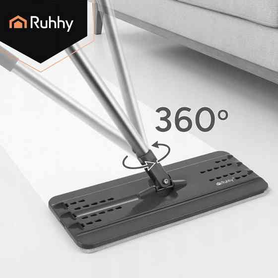 Набор для уборки швабра с двухкамерным ведром 11 литров + 3 насадки Ruhhy (27232) Нововолынск