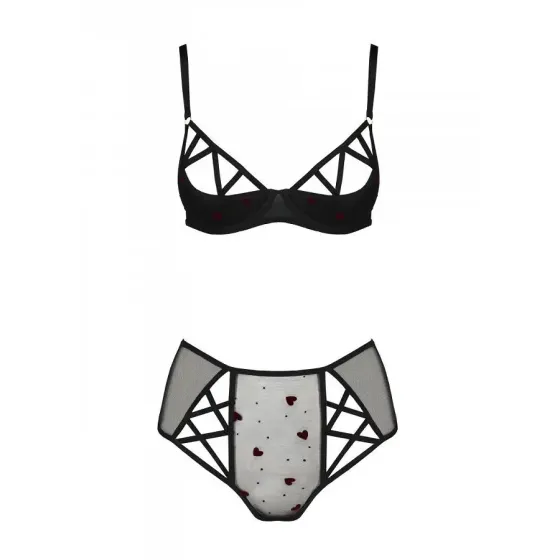 Еротичний комплект з малюнком Passion LOVELIA BIKINI S/M, black Львів