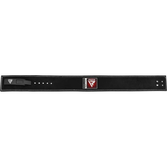 Пояс для важкої атлетики RDX 4 Pro Liver Buckle шкіряний Black Plus XL Кам'янське - фото 4