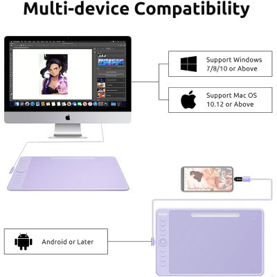 Графічний планшет Parblo Intangbo M Violet (INTANGBOMP) Вінниця - фото 2