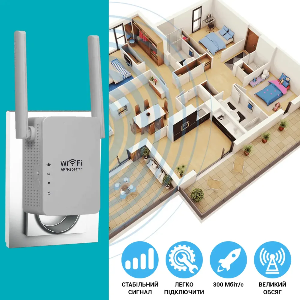 Репитер 09 LV-WR WIFI роутер +REPEATER/AP Mega Коломия - фото 3