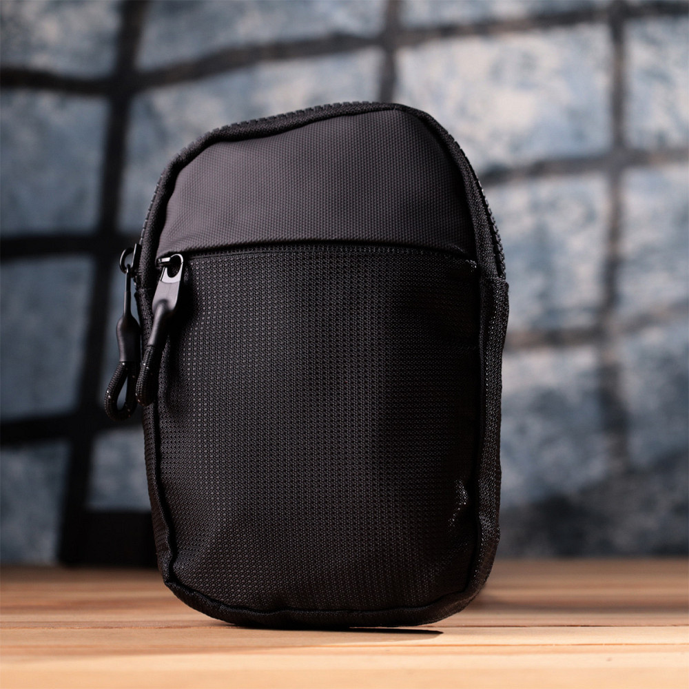 Слінг сумка для подорожей із якісного текстилю Vintage 22866 Чорний Київ - фото 3