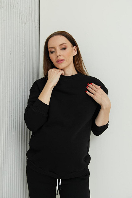 Світшот для вагітних та годуючих Berlin XXL-3XL (50-52) Lullababe Чорний Кривий Ріг - фото 3