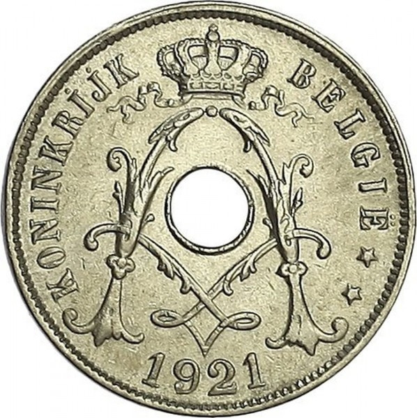 Бельгія 25 сантимів, 1910-1929 Напис нідерландською - 'KONINKRIJK BELGIË' Полтава - изображение 1