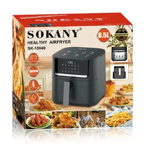 Аерофрітюрниця Sokany SK-10040 1800Вт сенсорне керування, чаша з антипригарним покриттям 5 кг Одеса - фото 3