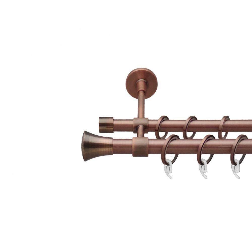 Карниз Orvit Принц металевий дворядний закритий гладка труба кільце фасонне металеве  Мідь 19\16 мм 160 см (6938848) Львів - фото 1