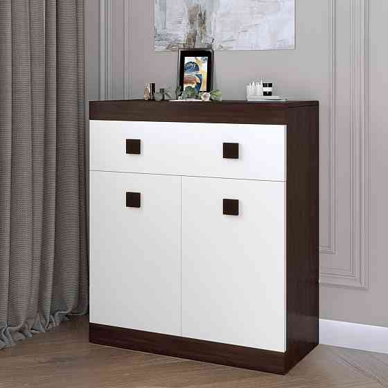 Комод з дверима та ящиком Еверест Соната-4 80х38х94 венге + білий (DTM-2475) Львів