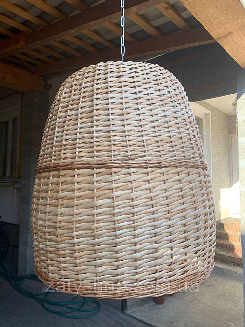 Люстра плетеная с светлой лозы Киев - изображение 4