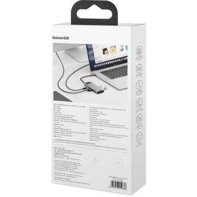 Концентратор Baseus USB3.1 Type-C to USB Type C PD 100W/HDMI 4K 60 Hz/3*USB 3.2 Gen1/ 5in1 (CAHUB-CX0G) Вінниця - фото 3