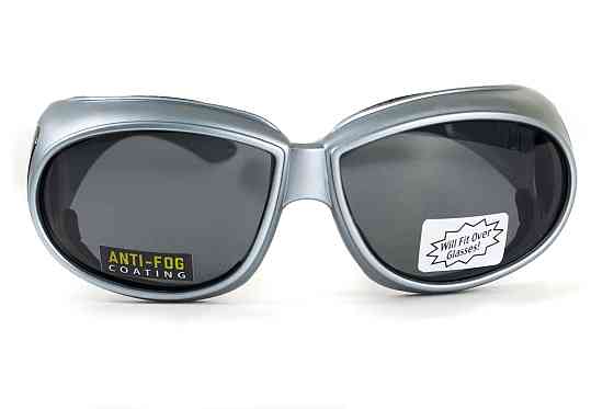 Окуляри захисні з ущільнювачем Global Vision Outfitter Metallic (gray) Anti-Fog, чорні в сірій оправі Запоріжжя