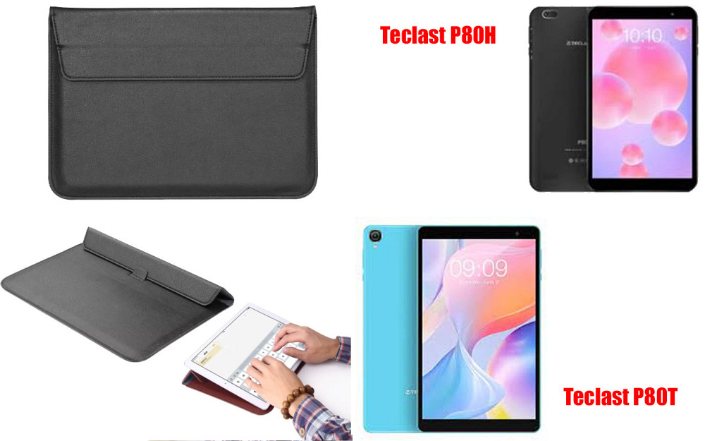 Чехол-конверт VitoCase для Teclast P80H, P80T, с функцией подставки для планшета Черный Киев - изображение 1