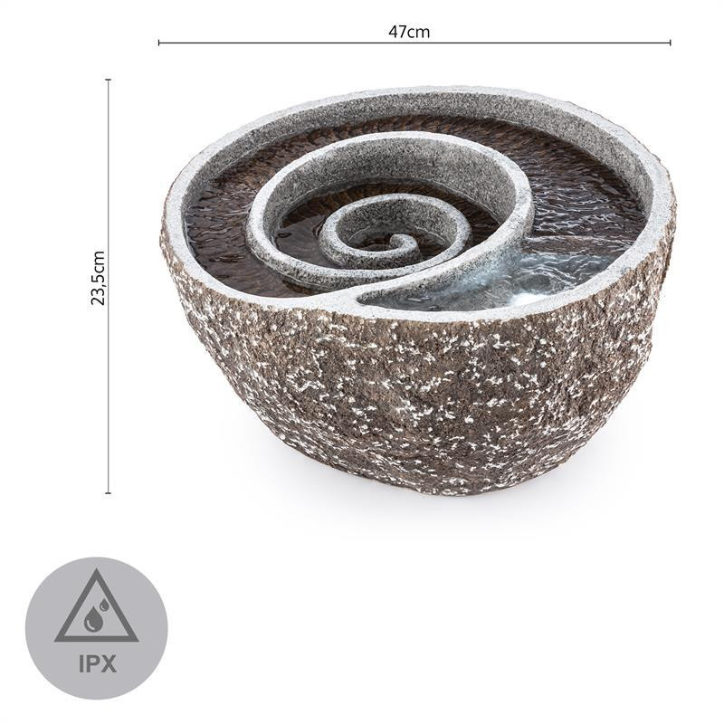 Садовый фонтан Spiro LED 47x41x23,5 см насос имитация натурального камня (Германия, читать описание) Ровно - изображение 1