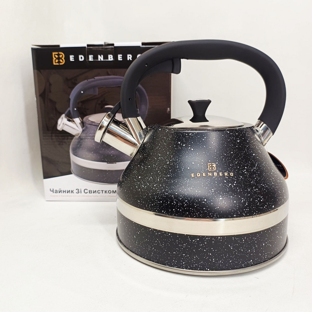 Нержавіючі чайники зі свистком Edenberg EB-8856 3л, Чайник металевий зі свистком, Чайник на кухню 3 л TQ-52 Львів - фото 6