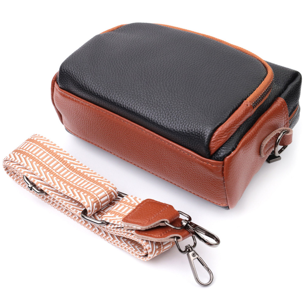 Сумка для женщин на каждый день из натуральной кожи Vintage 22588 Черный Киев - изображение 7