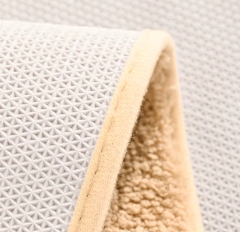 Коврик для ванной комнаты и душа коврик для ног в душевую,микрофибра, атискользящий овальный 50х80 см,бежевый Каменец-Подольский - изображение 5