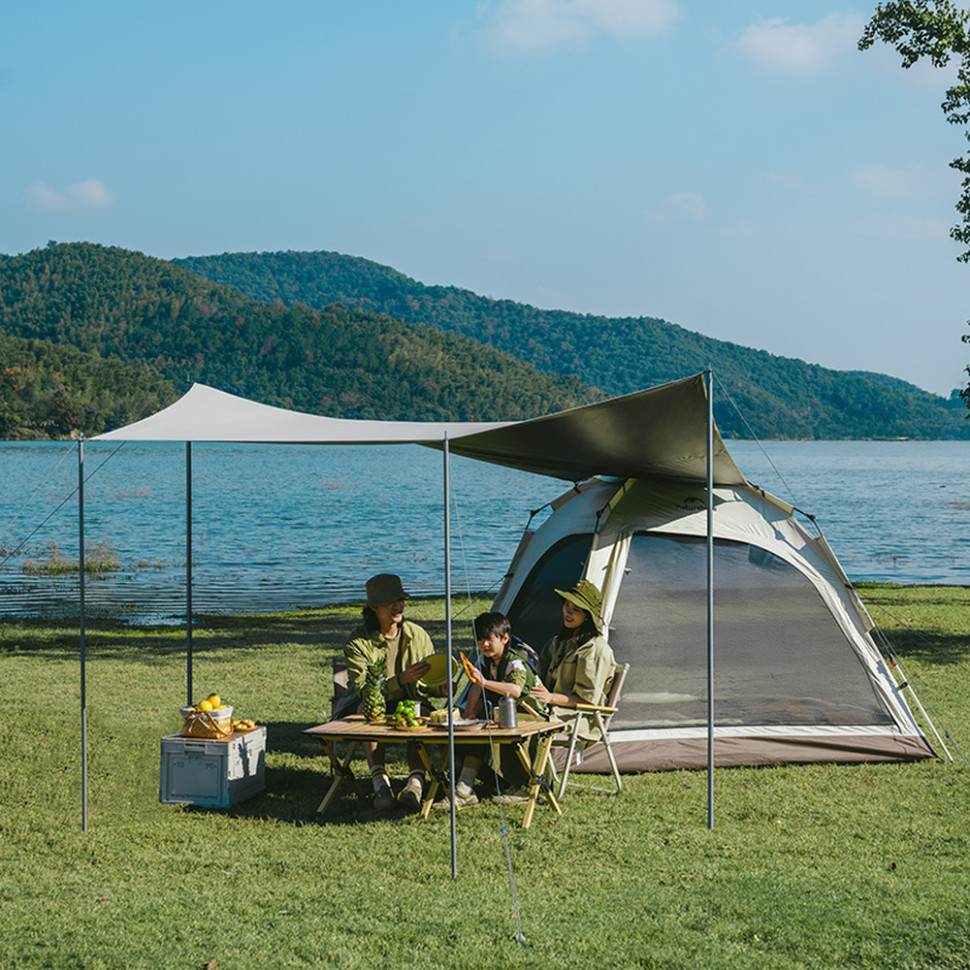 Палатка четырехместная с тентом автоматическая Naturehike Ango CNK2550WS010, серая Киев - изображение 6