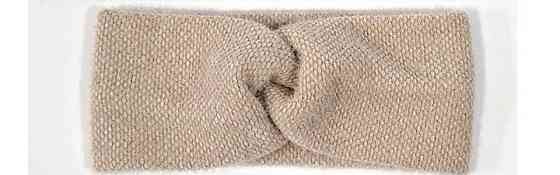 Пов'язка жіноча тепла ангорка темно-бежева Київ