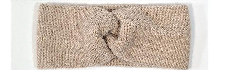 Пов'язка жіноча тепла ангорка темно-бежева Київ - фото 1