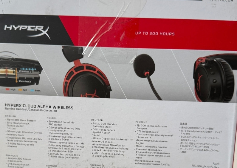 Наушники HyperX Cloud Alpha Wireless Black/Red (4P5D4AA) Киев - изображение 1