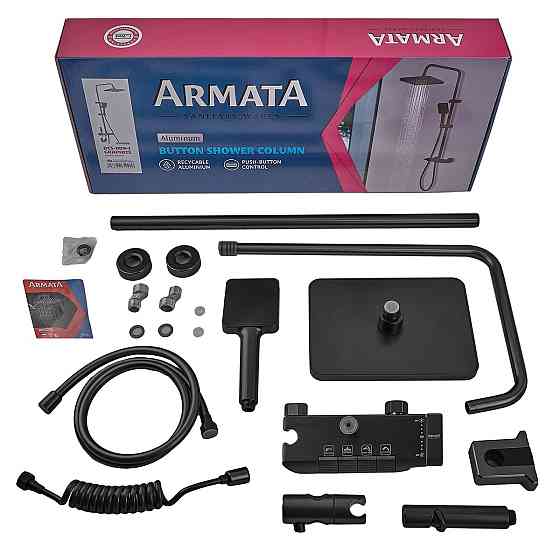 Душова колона Armata BCS-009-J Black з кнопковим змішувачем та 4 режимами (CH6508) Харків