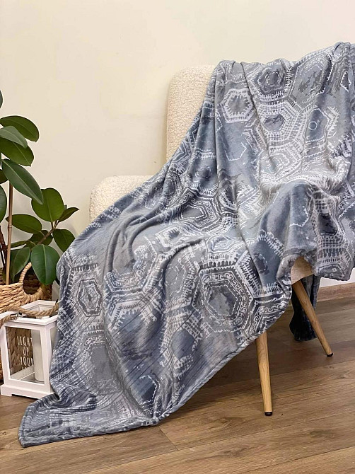 Ecotton Плед Ecotton 150х220 см із мікрофібри Well Soft Соти сірий Коломия - фото 1