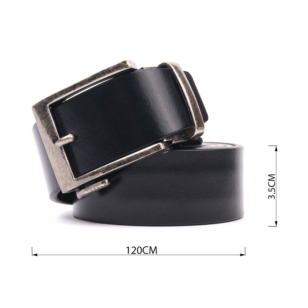 Чоловічий ремінь з цікавою автоматичною пряжкою Vintage 20379 Чорний Київ - фото 3