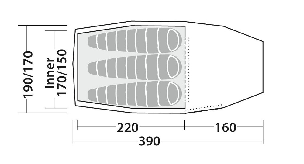 Палатка трехместная Robens Sage 3 Pro (130401) Київ - фото 10