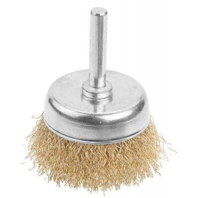 Щетка для электроинструмента Tolsen чашка 50 мм х 6.4 мм, гафрированная латунная проволока 0.3 (77548) Винница - изображение 1