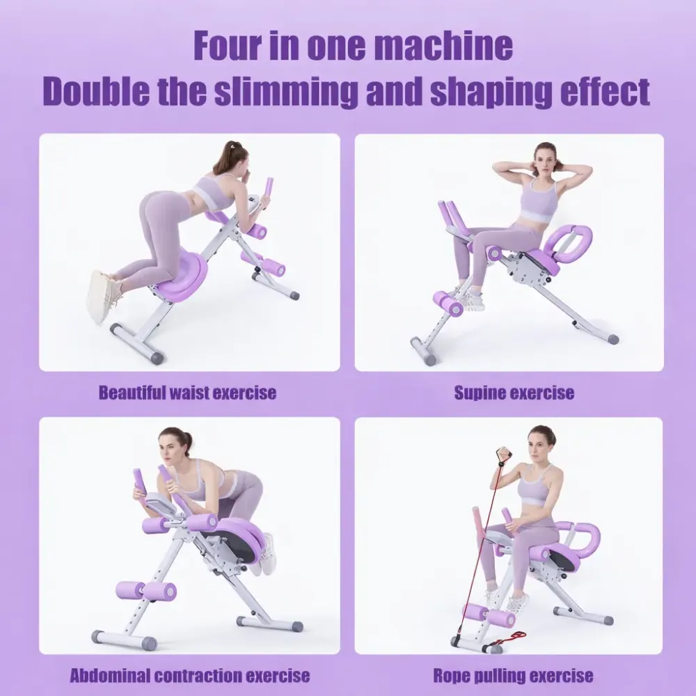 Тренажер напольный (myj) для пресса и ног, с резинками MM3000 Фиолетовый Коломия - фото 3