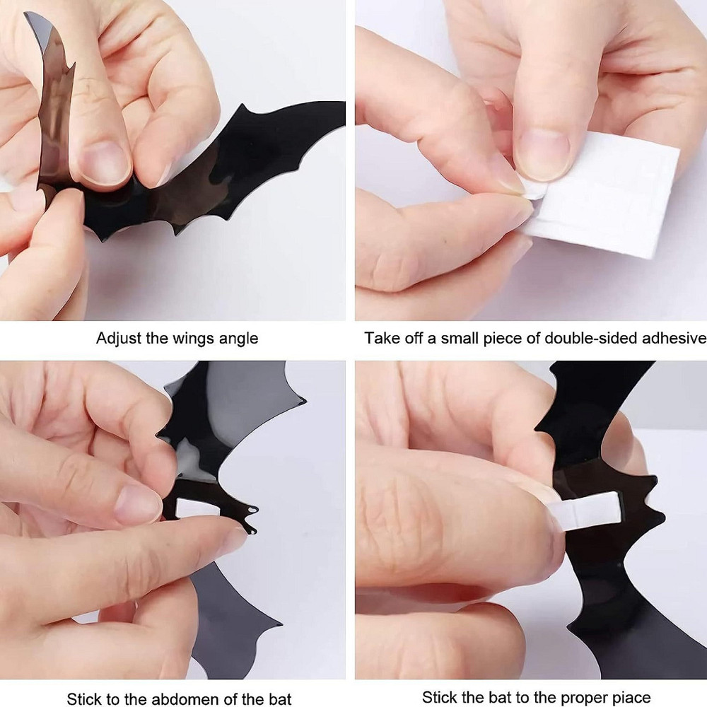 Летучие мыши на Хэллоуин 12 штук черный Киев - изображение 9