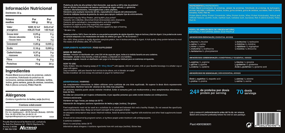 Протеин Rule One Whey Blend 2.27 kg (Strawberries Creme) Луцк - изображение 2