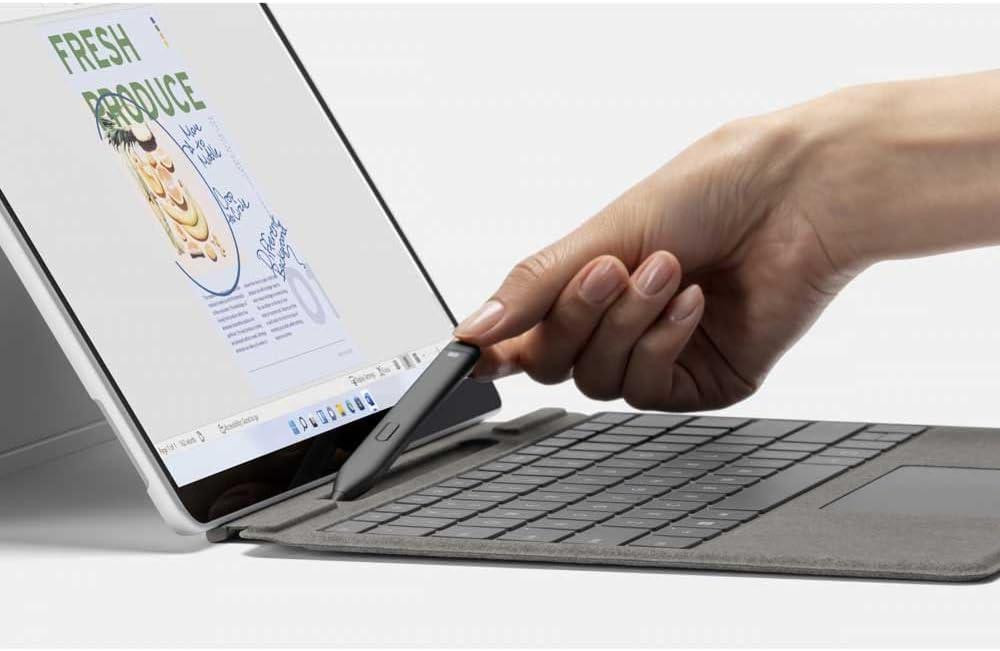 Стилус Microsoft Surface Slim Pen 2 Черный 4096 уровней тактильный мотор магнитная зарядка совместим с Surface Киев - изображение 2