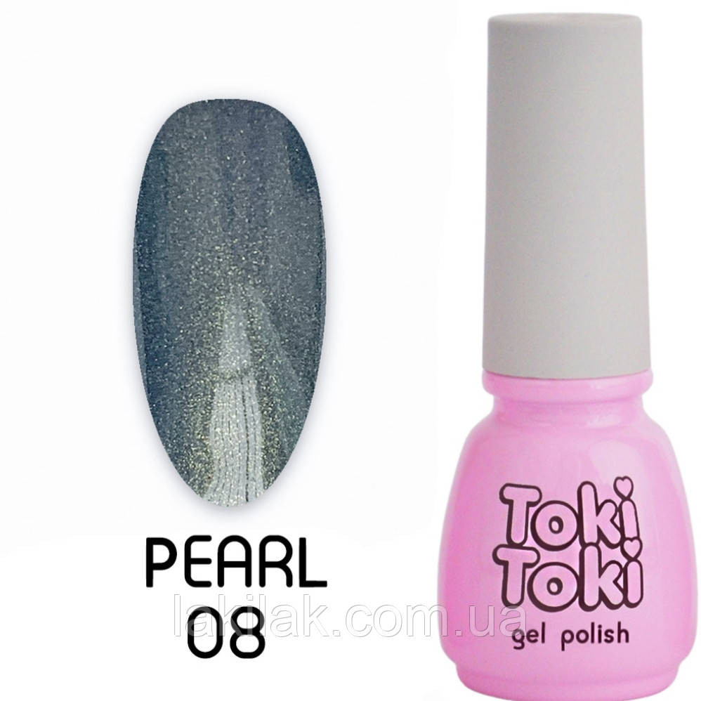 Гель-лак Toki-Toki Pearl 08 синьо-сірий 5мл Херсон - фото 1