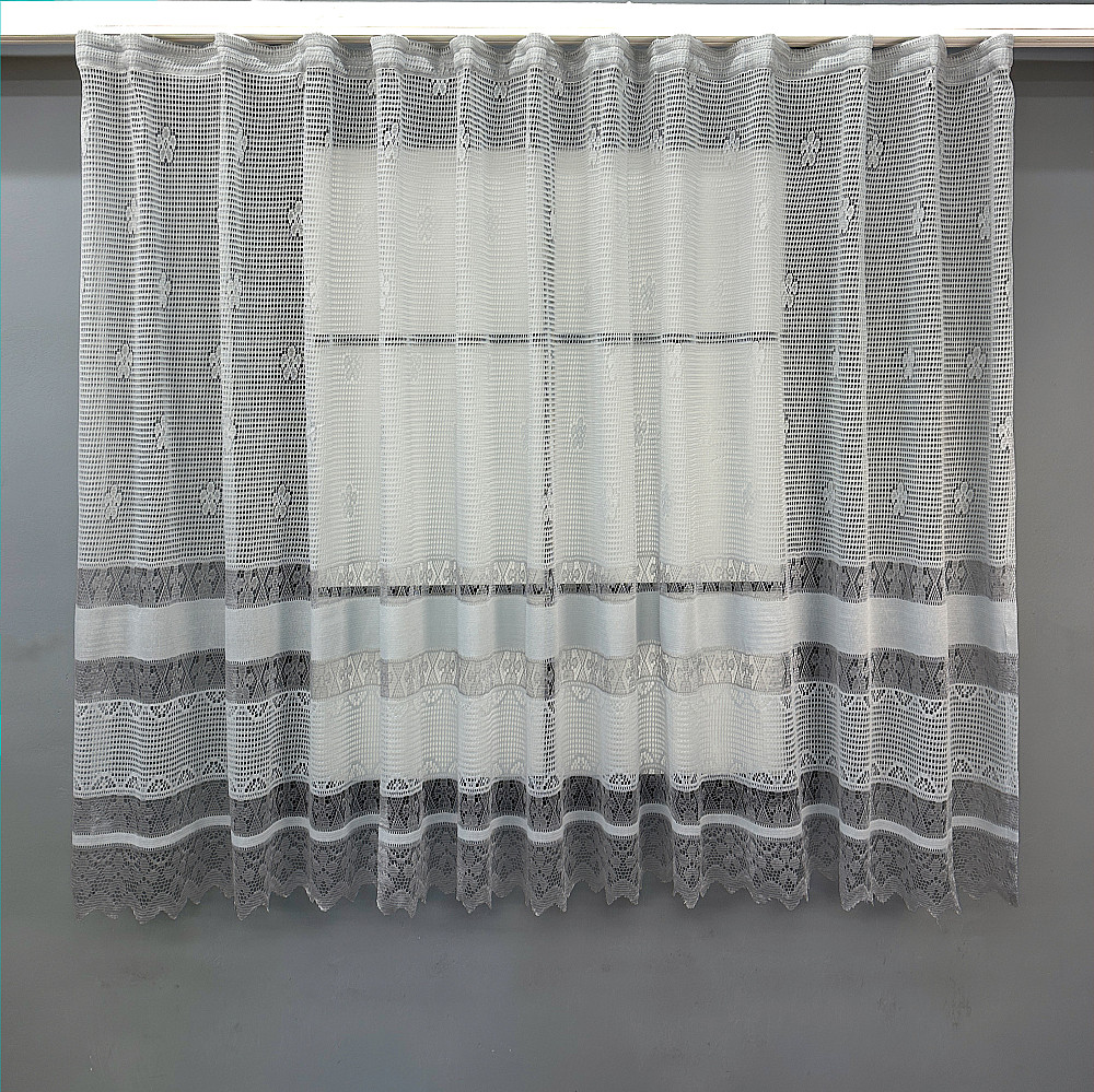 Тюль сетка VR-Textil Juli № 1717т Арка на кухню цвет серый 500х150 см (53-0043) Киев - изображение 2