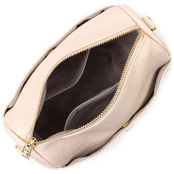 Компактна сумка крос-боді для жінок з натуральної шкіри на кожен день Vintage 22591 Біла Київ