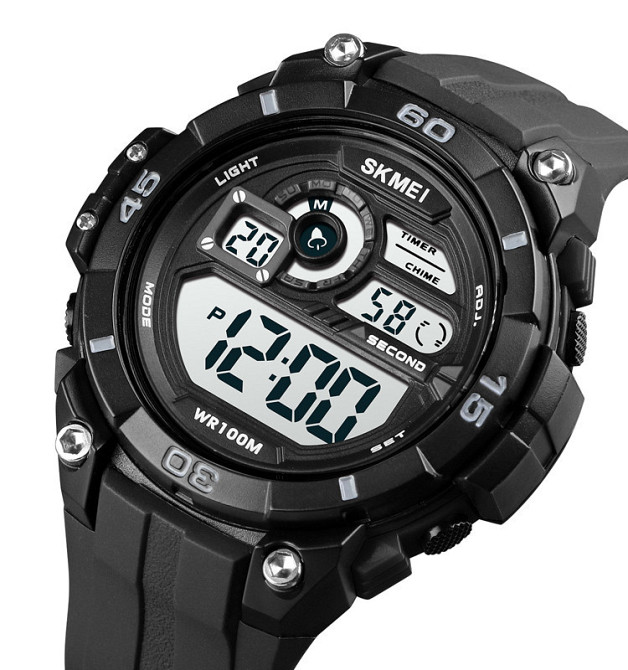 Чоловічий спортивний наручний годинник Skmei 1756 водонепроникний 10 АТМ (Чорний) Вінниця - фото 3