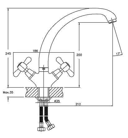 Змішувач для кухні Haiba Dominox 273   ( HB0085 ) 27731 Харьков