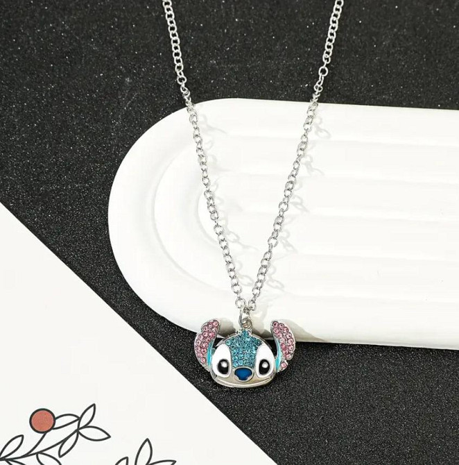 Подвеска Стич на цепочке | Ожерелье Disney из цинкового сплава. Киев - изображение 3