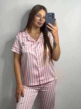 Жіноча піжама сатин Рожевий2 XS-S Харків