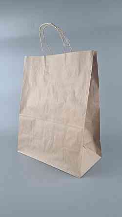 Пакет с ручками бумажный 29*23*11  коричневый №25 (25 шт) Харьков