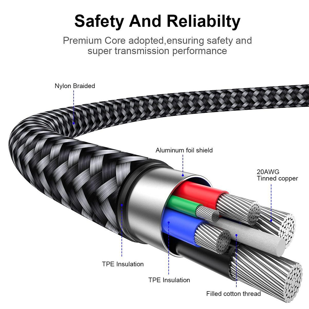 Зарядний кабель Maxonar USB - Type-C 2м Луцьк - фото 3