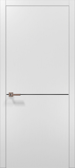 Двери экошпон, Полотно, серия PLATO (PL-21) Альпийский белый (МЧ) Киев - изображение 1
