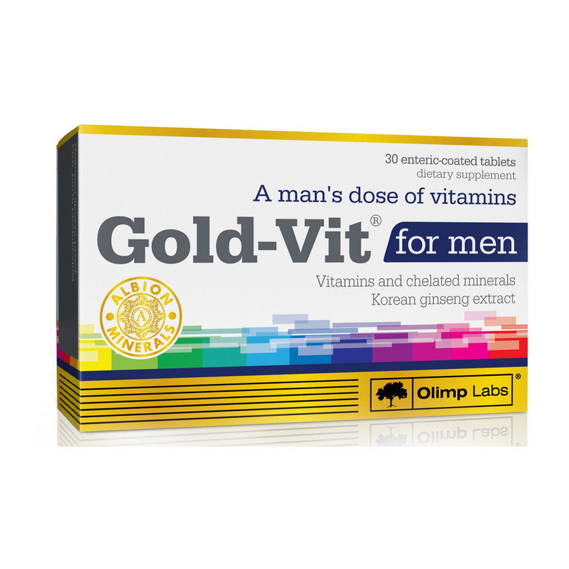 Витаминно-минеральный комплекс для мужчин Olimp Gold-Vit for men 30 таблеток Луцк - изображение 1