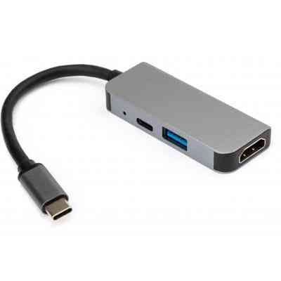 Концентратор Vinga Type-C to 4K HDMI+USB3.0+PD aluminium (VCPHTC3AL) Вінниця