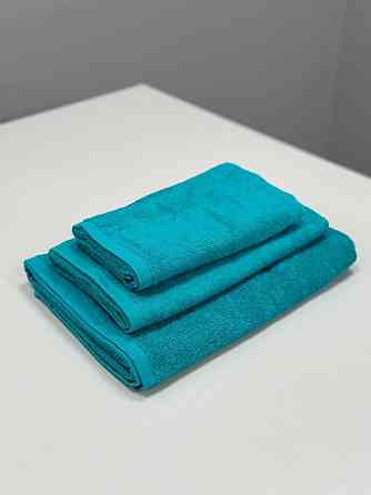 Комплект полотенец однотонных Ideal Textile 40х70+50х90+70х140 см 400 г/м2 (56860941) Бірюзовий Черновцы