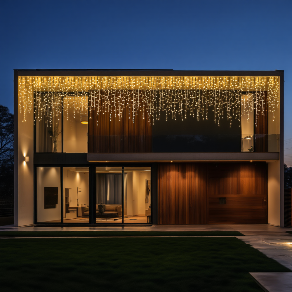 Garlando Новорічна гірлянда вулична Бахрома 36 м 600 LED чорний провід Жовтий 36МBY Коломыя - изображение 2