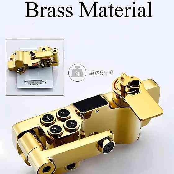 Душевая система хром золото,термостатический набор для душа-4 функции (909376022) Киев