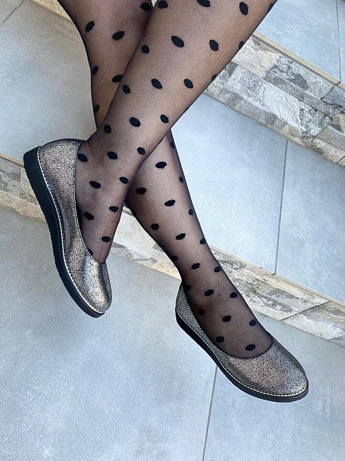 Injers Балетки жіночі INJERS срібні натуральна шкіра-сатин розмір 36-37 (1294) Коломыя - изображение 3