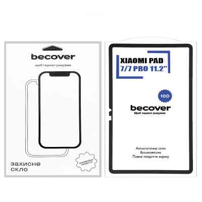 Стекло защитное BeCover 10D Xiaomi Pad 7 / 7 Pro 11.2" Black (713008) Винница